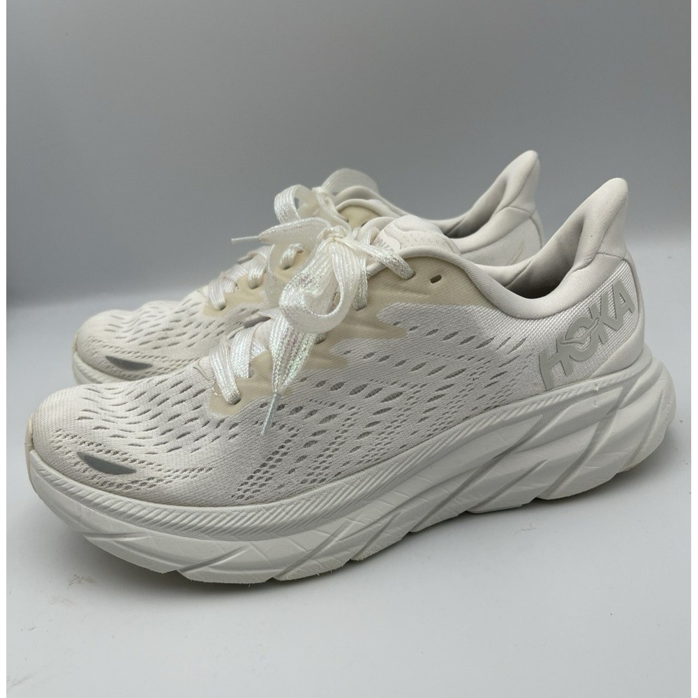 Hoka Women's Clifton 8 Running Shoes Sneakers White Size 7